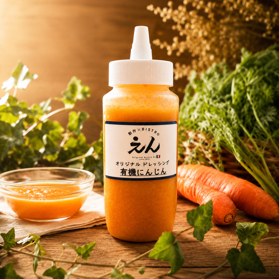 有機にんじんのドレッシング